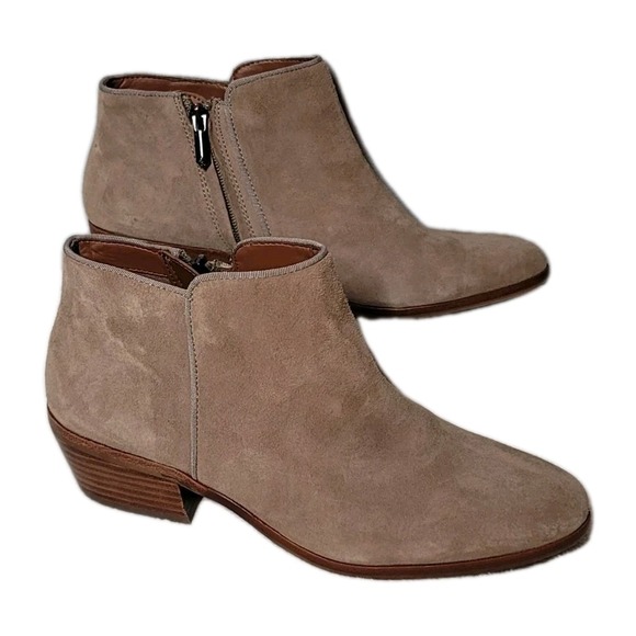 Sam Edelman Size 8.5Petty Chelsea Suede Ankle Booties Zip Brown Boots Boho Chic - Picture 1 of 8